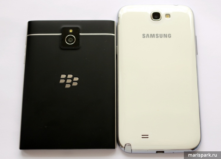 BlackBerry passport and Samsung Galaxy Note 2